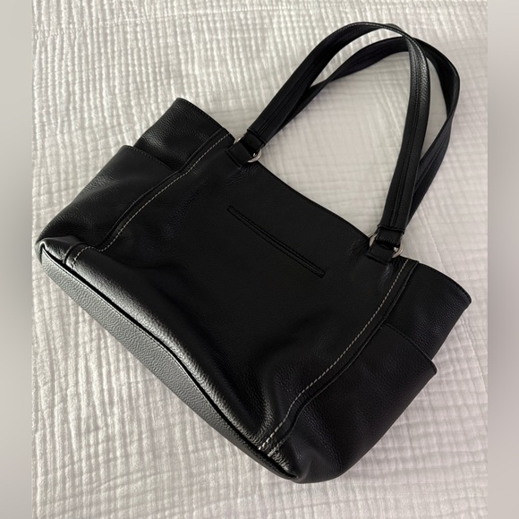 The Sak Black Leather Ashby Satchel Tote Purse - Picture 4 of 16